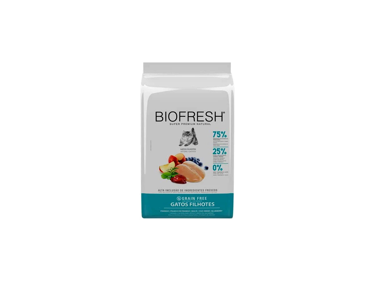 Ração BioFresh Super Premium para Gatos Filhotes Sabor Carnes, Frutas e Ervas Frescas - 1,5kg