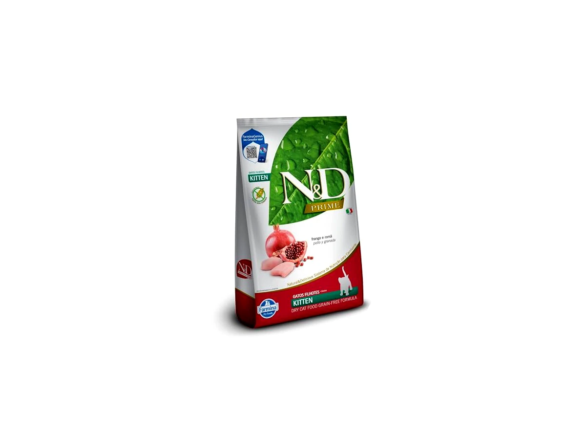 Ração Farmina N&D Prime Felinos Gatos Filhotes Sabor Frango e Romã - 1,5kg