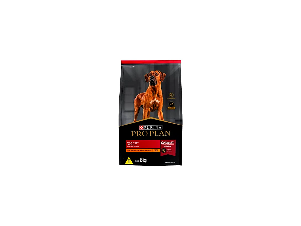 Ração Purina Pro Plan Cães Adultos de Raças Grandes OptiHealth Sabor Frango e Arroz - 15kg