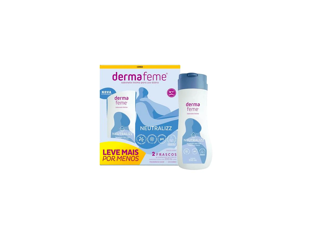 Sabonete Líquido Íntimo Dermafeme Neutralizz 200ml (kit com unidades)