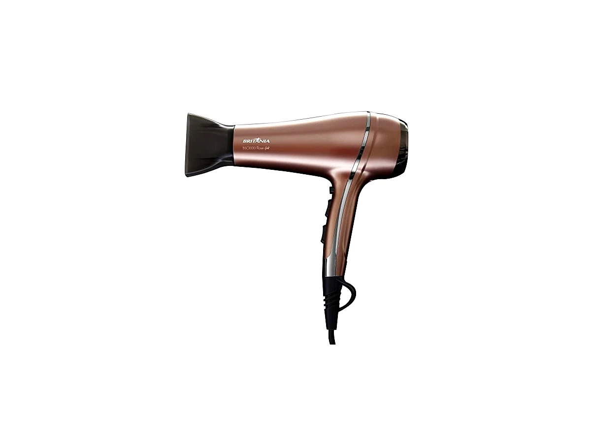 Secador de Cabelo Britânia BSC3000 Rose Gold 2000W com Motor DC e Tourmaline Íon