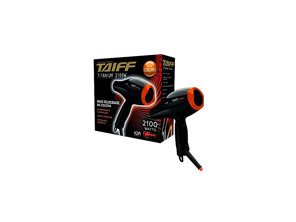 Secador de Cabelo Taiff Titanium Colors 2100W Laranja