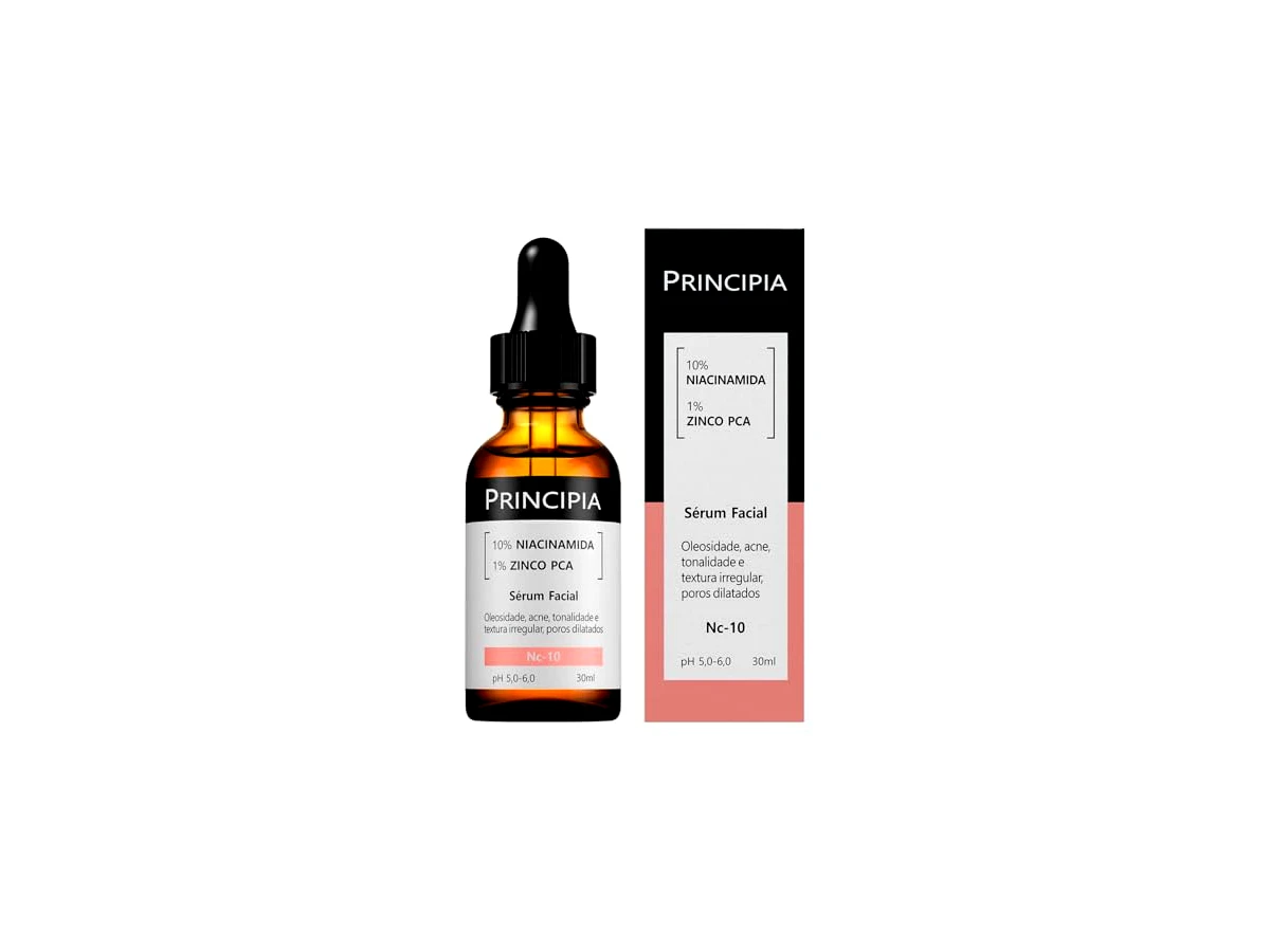 Principia Sérum Skincare NC-10 Niacinamida 10% + Zinco PCA 1% Antiacne e Clareador 30ml