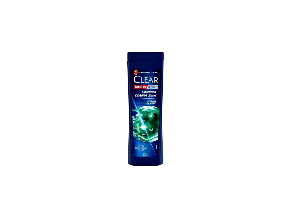 Shampoo Anticaspa Clear Men Limpeza Diária 2 em 1 com Minerais Oceânicos 400ml