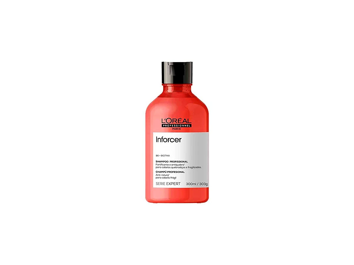 L'Oréal Professionnel Inforcer Shampoo Fortificante Antiqueda por Quebra com Biotina e Vitamina B6, 300ml