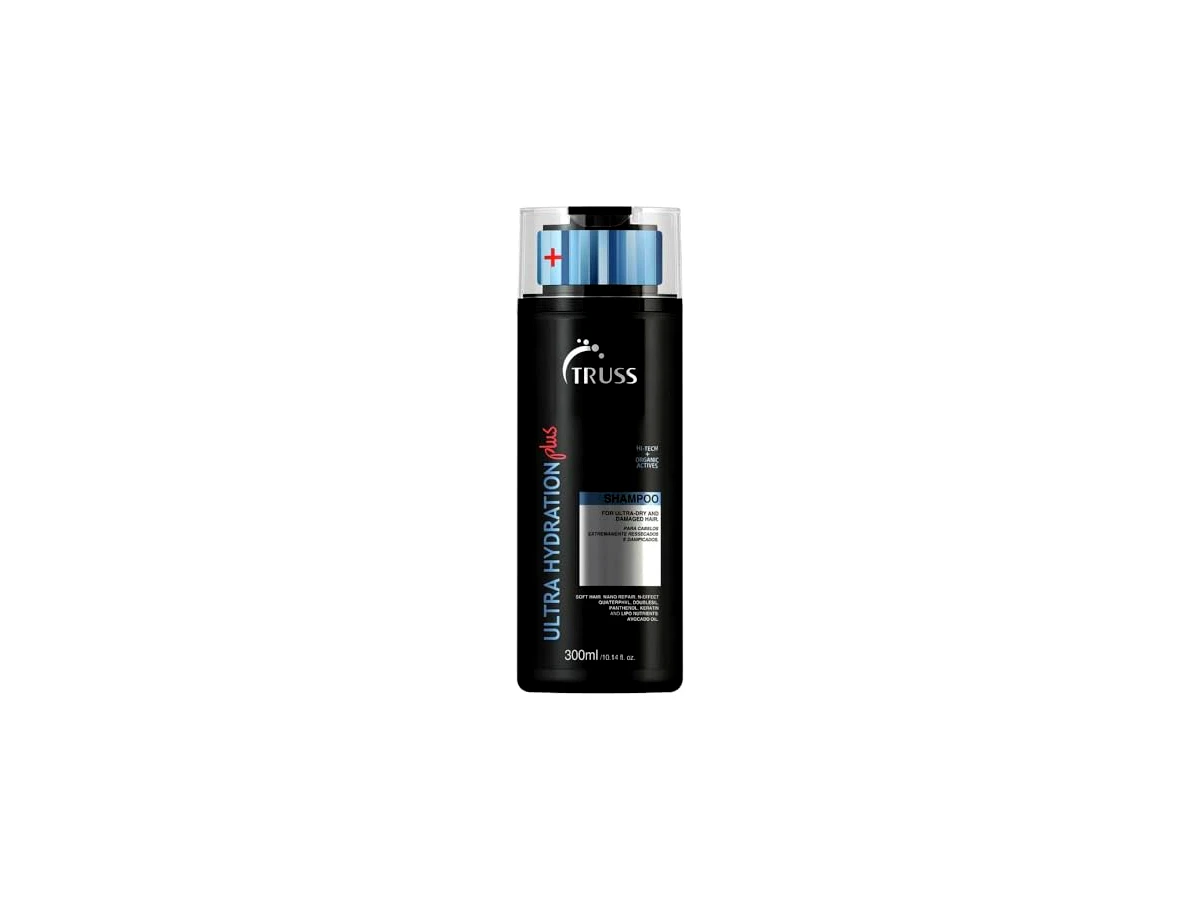 Shampoo Truss Ultra Hydration Plus com Nano Repair, Double Frizz Control e Ácido Hialurônico para Cabelos Extremamente Ressecados