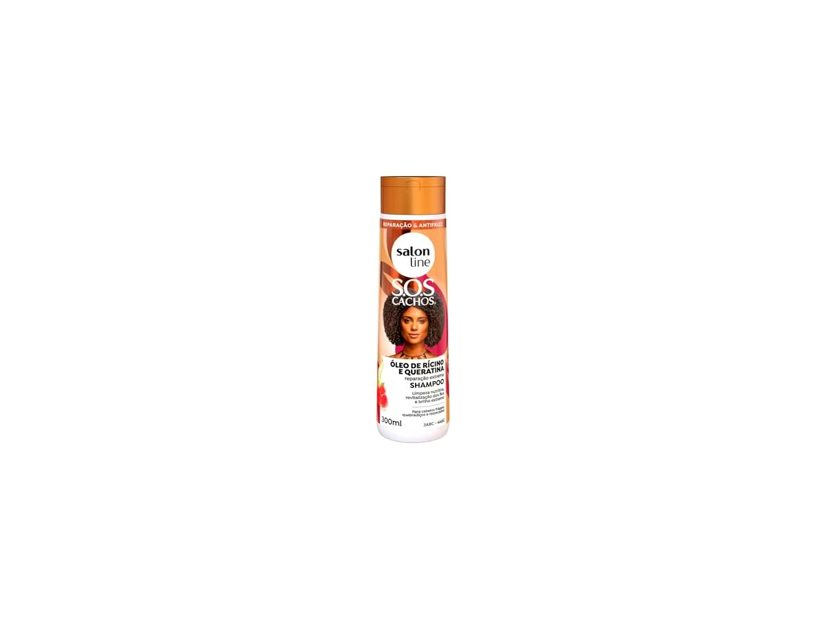 Shampoo Salon Line S.O.S Cachos Rícino e Queratina Reparação Extrema