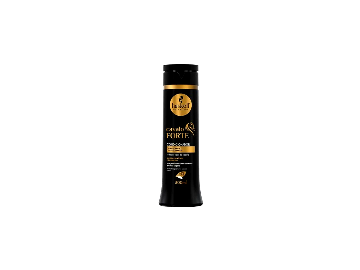 Haskell Cosmética Natural Cavalo Forte Shampoo Fortalecedor com Biotina, Pantenol e Queratina