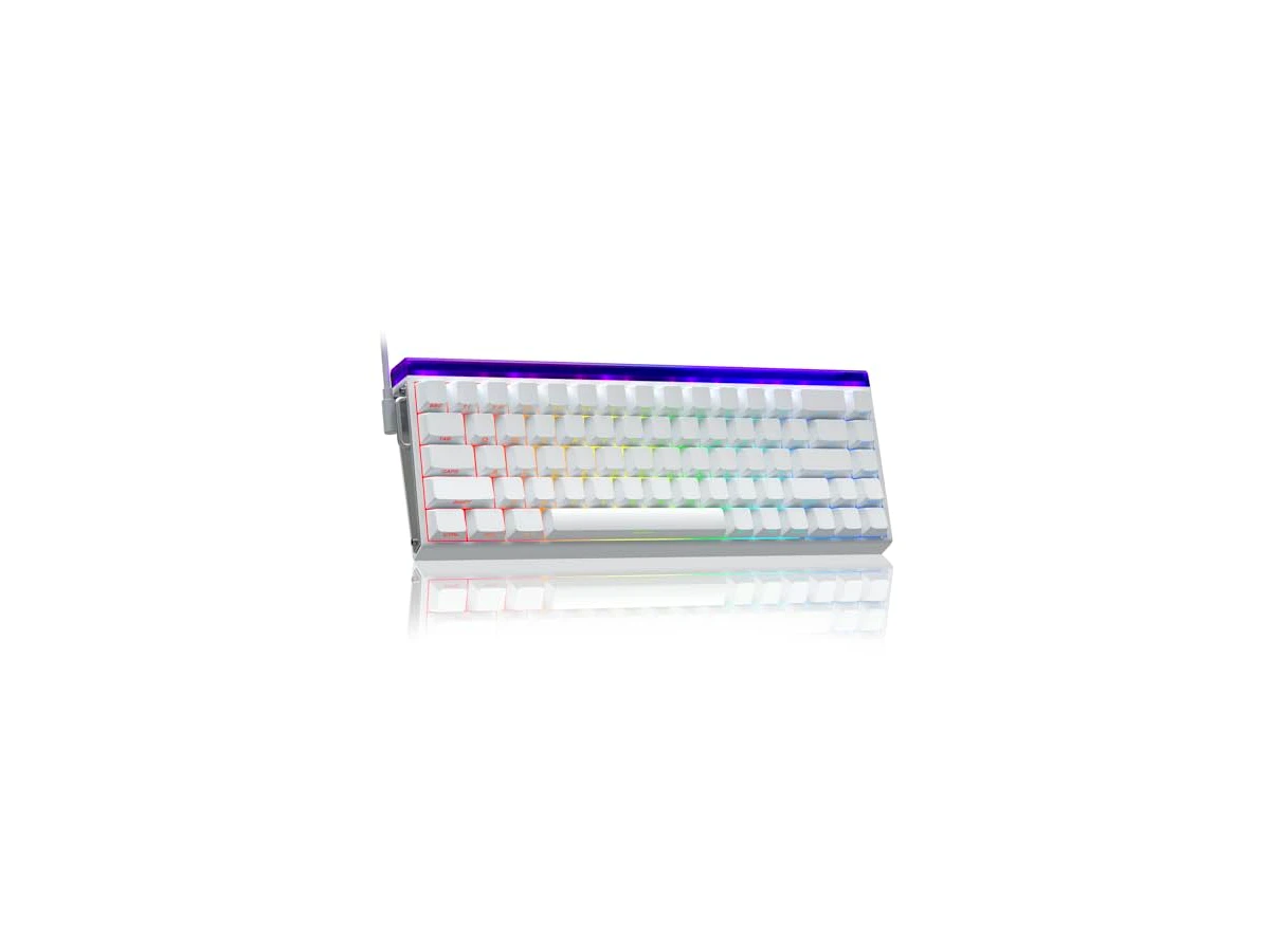 AULA HERO 68 HE, branco, 68 teclas, switches magnéticos Hall Effect, com fio