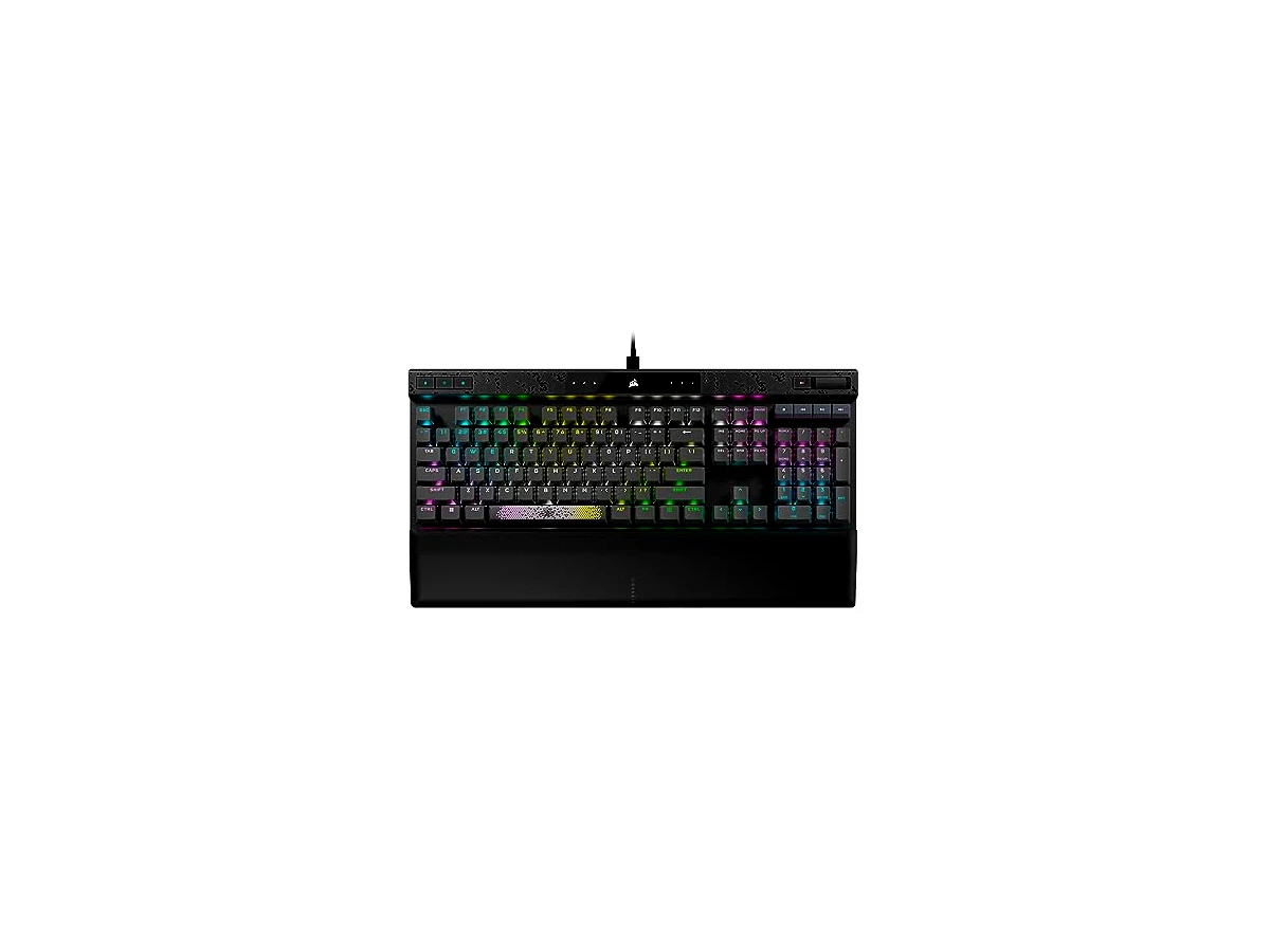 CORSAIR Teclado para jogos K70 MAX RGB magnético-mecânico com fio - Interruptores MGX de atuação ajustável - Modo de disparo rápido - Teclas PBT Double-Shot - Compatível com iCUE - Layout QWERTY NA -
