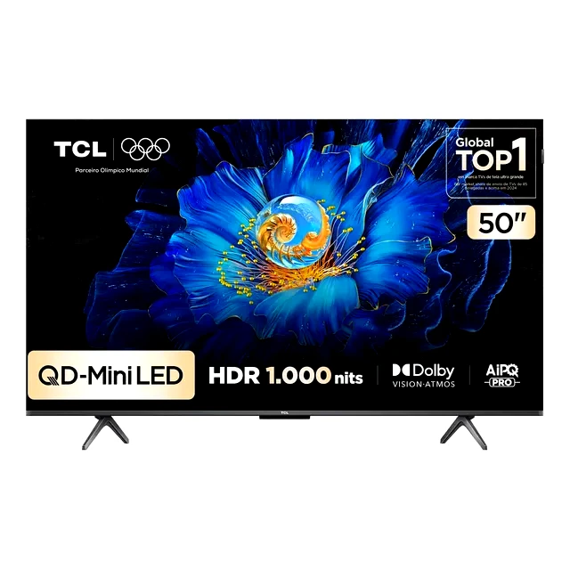 teste Smart TV TCL 50" 4K QLED Mini LED 50C6KS