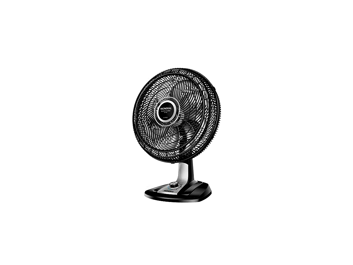 Ventilador de Mesa e Parede Mondial Turbo 8 Pás VTX-40-8P 40cm Preto e Prata