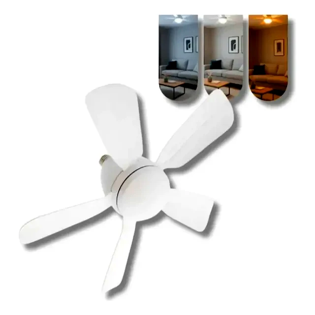 teste Lâmpada Ventilador de Teto Camperluz 6 Hélices E27