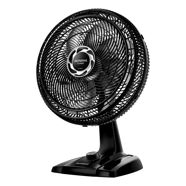 teste Ventilador de Mesa Mondial 40cm 140W 8 Pás Turbo NVT-40-8P-B