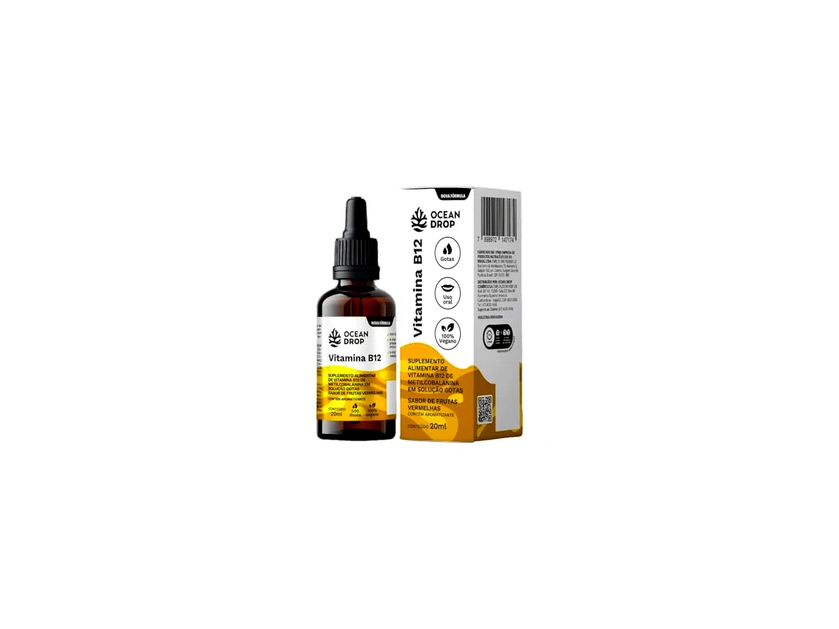 Vitamina B12 de Metilcobalamina Sabor Morango 30 Ml
