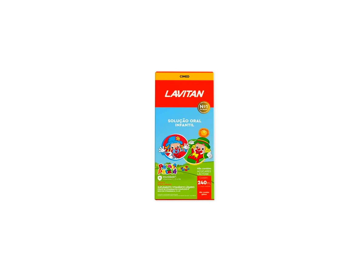 Vitamina Infantil Solução Oral Laranja Patati Patatá Lavitan 240ml