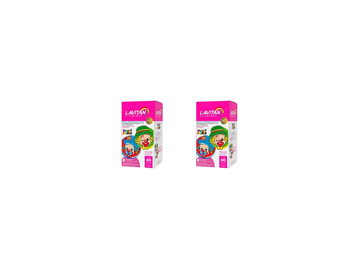 Lavitan Kids 50mg Vitamina C Sabor Laranja - 60 Comprimidos Mastigáveis
