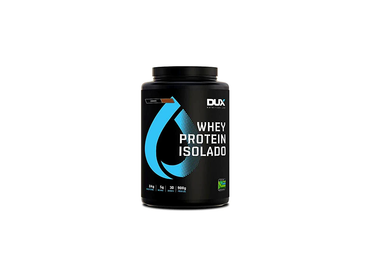 Dux Nutrition Whey Protein Isolado Puro - Sabor Cookies & Cream (900g)