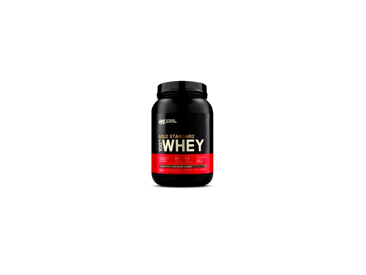 Optimum Nutrition Gold Standard 100% Whey Protein Isolate & Concentrate - Sabor Double Rich Chocolate (907g)