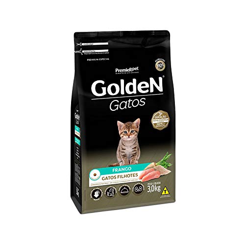 Ração Premier Pet Golden Gatos Filhotes Sabor Frango 3 kg