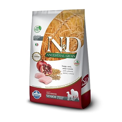 Ração N&D Ancestral Grain Cães Sênior Medium e Maxi Frango 10,1 kg