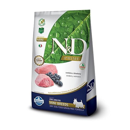 Ração N&D Prime Cães Adultos Mini Cordeiro e Blueberry 800 g